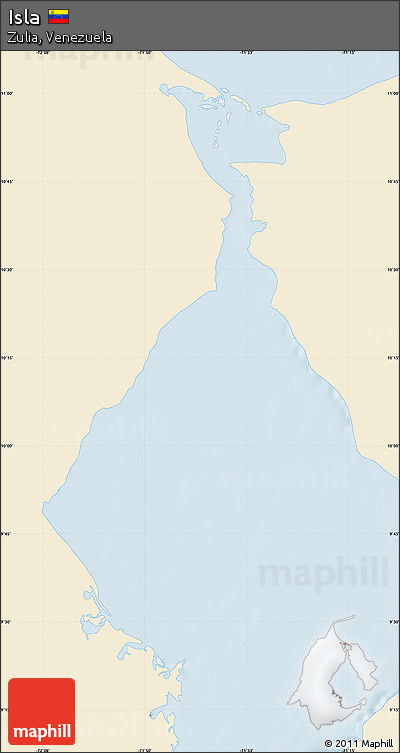 Classic Style Map of Isla, single color outside