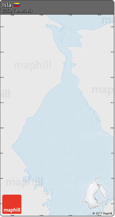 Silver Style Map of Isla, single color outside