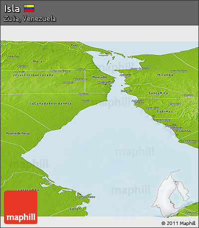 Satellite Panoramic Map of Isla, physical outside