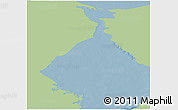 Savanna Style Panoramic Map of Isla, single color outside