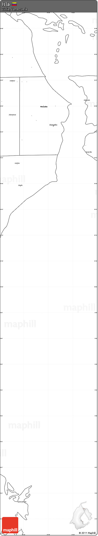 Blank Simple Map of Isla