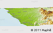 Physical Panoramic Map of Lagunillas