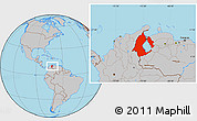 Gray Location Map of Zulia