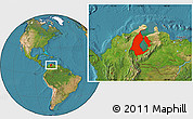 Satellite Location Map of Zulia