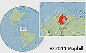 Savanna Style Location Map of Zulia, hill shading