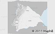 Gray 3D Map of Machiques de Perija, single color outside