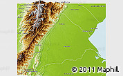 Physical 3D Map of Machiques de Perija