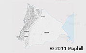 Silver Style 3D Map of Machiques de Perija, single color outside