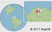 Savanna Style Location Map of Machiques de Perija, highlighted parent region