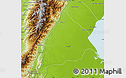 Physical Map of Machiques de Perija