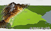 Physical Panoramic Map of Machiques de Perija, darken
