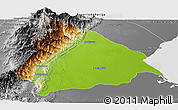 Physical Panoramic Map of Machiques de Perija, desaturated