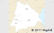 Classic Style Simple Map of Machiques de Perija, single color outside