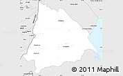 Silver Style Simple Map of Machiques de Perija
