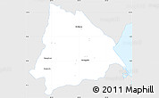 Silver Style Simple Map of Machiques de Perija, single color outside