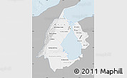 Gray Map of Zulia, single color outside