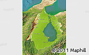 Physical Map of Zulia, satellite outside