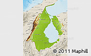 Physical Map of Zulia, shaded relief outside