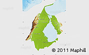 Physical Map of Zulia, single color outside