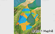 Political Map of Zulia, satellite outside