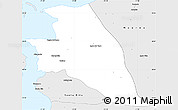 Silver Style Simple Map of Miranda
