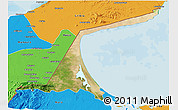 Satellite 3D Map of Paez, political outside