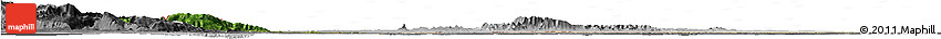 Satellite Horizon Map of Paez, desaturated