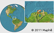 Satellite Location Map of Paez