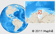 Shaded Relief Location Map of Paez, highlighted parent region
