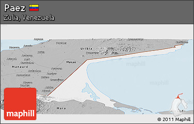 Gray Panoramic Map of Paez