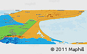 Political Panoramic Map of Paez