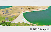 Shaded Relief Panoramic Map of Paez, satellite outside