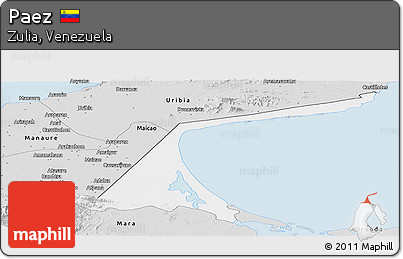 Silver Style Panoramic Map of Paez