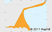 Political Simple Map of Paez, single color outside