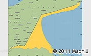 Savanna Style Simple Map of Paez
