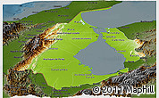 Physical Panoramic Map of Zulia, darken