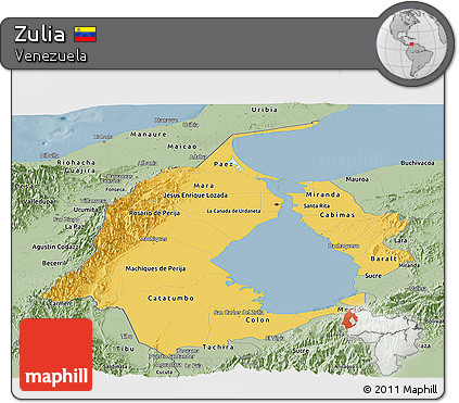 Savanna Style Panoramic Map of Zulia