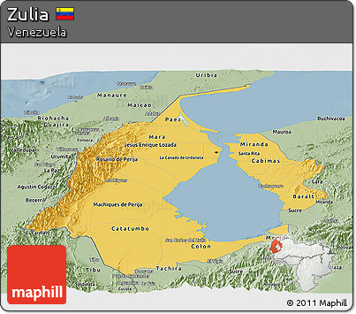 Savanna Style Panoramic Map of Zulia