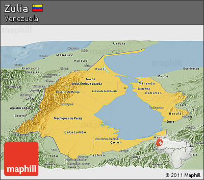 Savanna Style Panoramic Map of Zulia