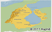 Savanna Style Panoramic Map of Zulia, single color outside