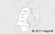 Classic Style Simple Map of Zulia, cropped outside