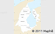 Classic Style Simple Map of Zulia, single color outside