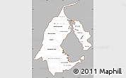 Gray Simple Map of Zulia, cropped outside
