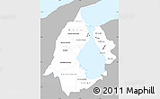Gray Simple Map of Zulia, single color outside