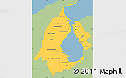 Savanna Style Simple Map of Zulia, single color outside