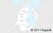 Silver Style Simple Map of Zulia, single color outside