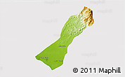 Physical 3D Map of Valmore Rodriguez, cropped outside