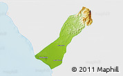 Physical 3D Map of Valmore Rodriguez, single color outside