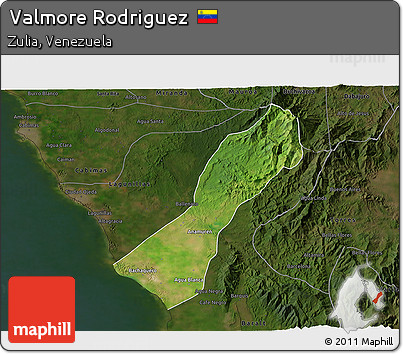 Satellite 3D Map of Valmore Rodriguez, darken