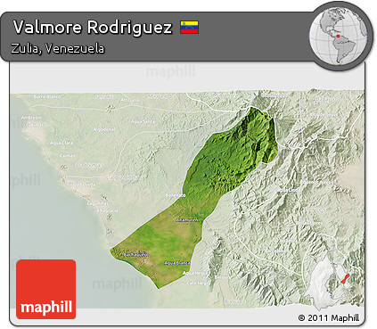 Satellite 3D Map of Valmore Rodriguez, lighten